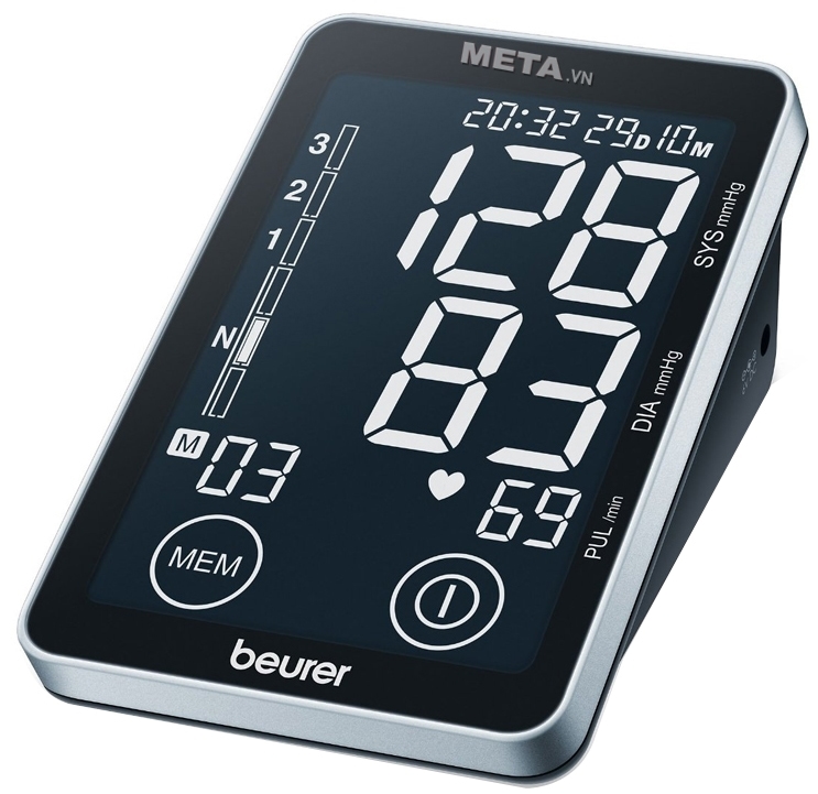 Máy đo huyết áp BM58 đo được chỉ số huyết áp, nhịp tim, phân loại huyết áp theo chuẩn WHO