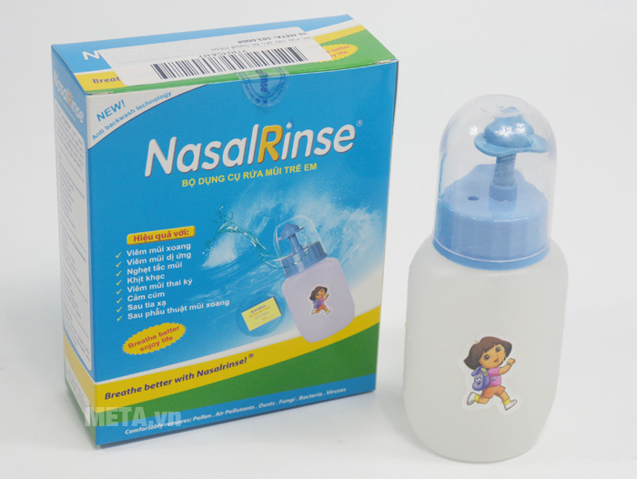 Hỗn hợp rửa mũi đi kèm bình rửa mũi cho bé Nasal Rinse