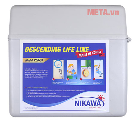 Dây thoát hiểm Nikawa KDD-3F có tốc độ hạ xuống 16 cm/s - 150 cm/s.