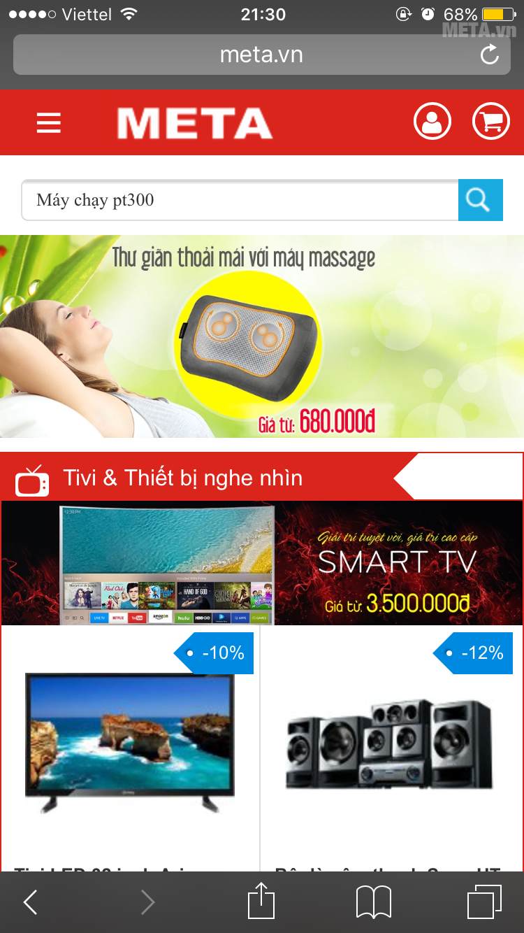 Truy cập vào website META trên điện thoại. Truy cập vào website META trên điện thoại.