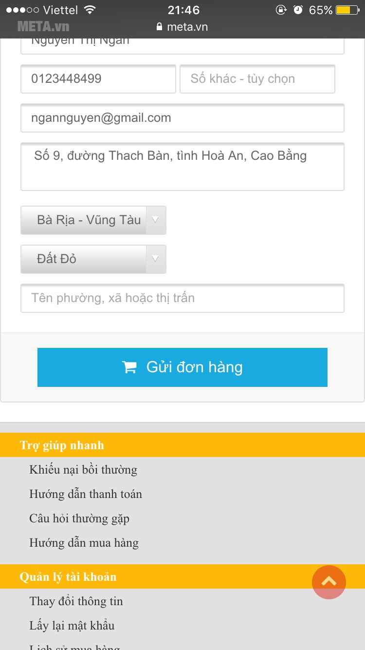 Điền đủ thông tin với trường này khi bạn muốn nhận hàng tại địa chỉ khác. Điền đủ thông tin với trường này khi bạn muốn nhận hàng tại địa chỉ khác.