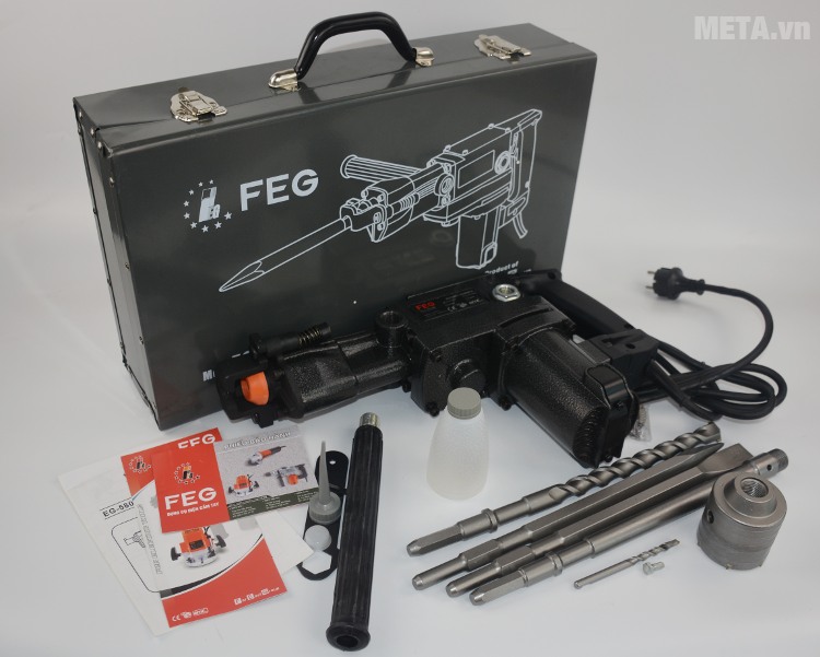 Bộ sản phẩm máy khoan bê tông FEG 38mm EG-580 