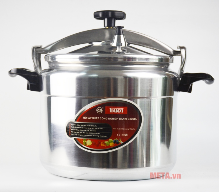 Nồi áp suất công nghiệp Tianxi C32 sử dụng chất liệu hợp kim nhôm cao cấp.