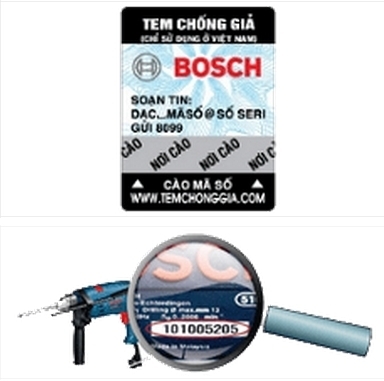 Tem chống hàng của máy khoan Bosch Tem chống hàng của máy khoan Bosch