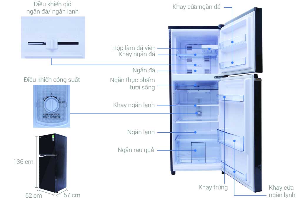 Tủ lạnh 2 cánh Panasonic